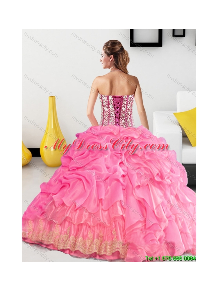 Exclusive Sweetheart 2015 Quinceanera Dresses with Pick Ups and Beading