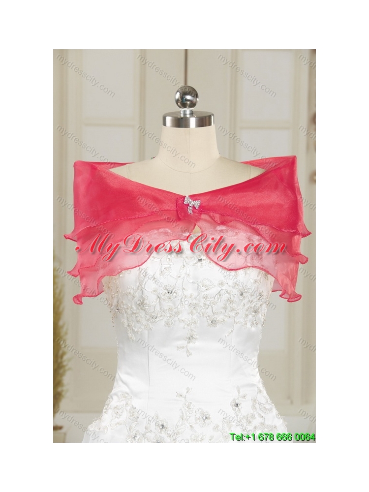 2015 Best Hot Pink Quinceanera Dresses with Ruffles and Appliques