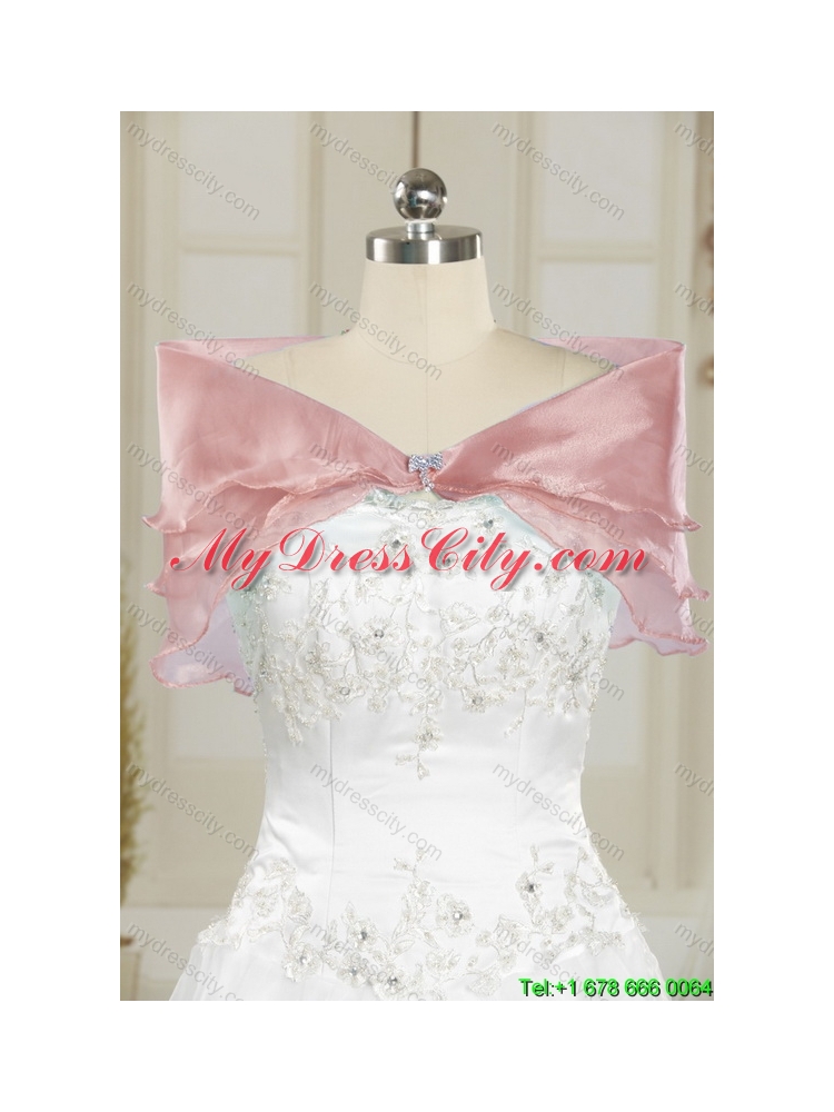 Beautiful Beading and Ruffles Sweetheart 2015 Quinceanera Dresses in Baby Pink