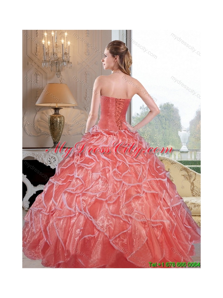 Designer Sweetheart Ruffles and Beading Quinceanera Dresses for 2015