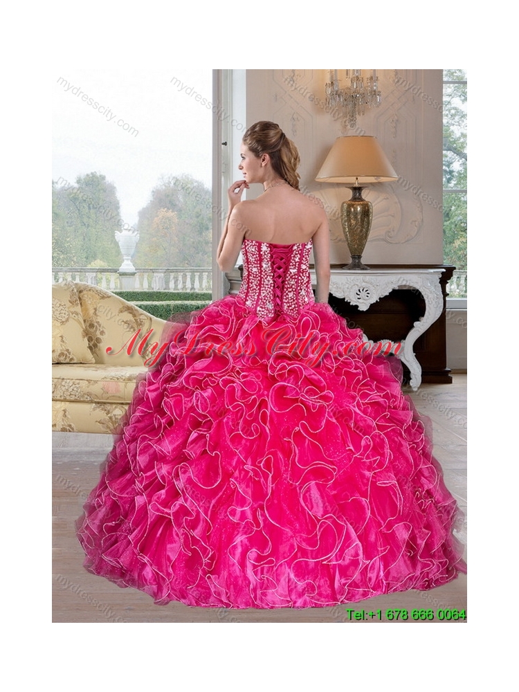 Elegant Sweetheart Ball Gown Quinceanera Dresses with Beading and Ruffles