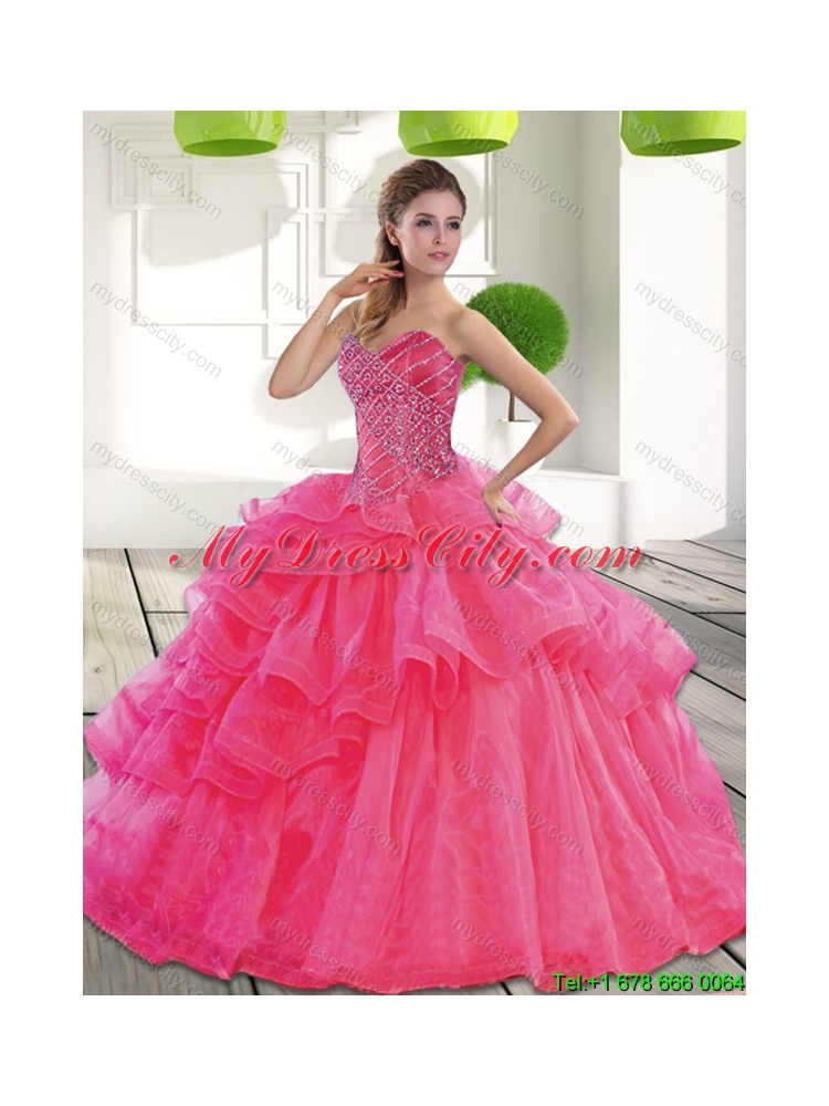 Unique Sweetheart 2015 Spring Quinceanera Dress with Beading