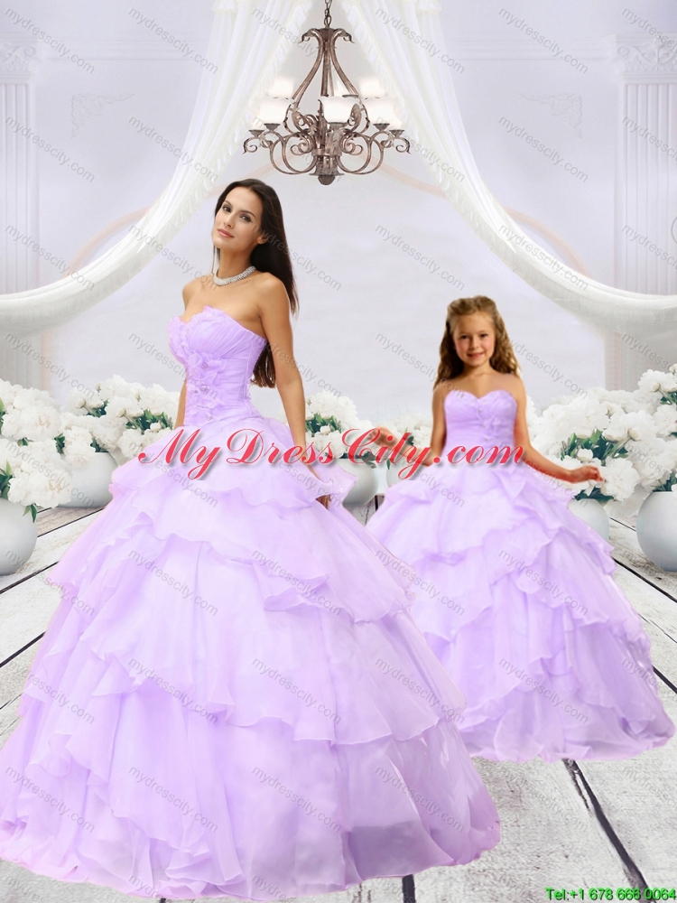 Affordable Beading and Ruching Lilac Princesita Dress for 2015