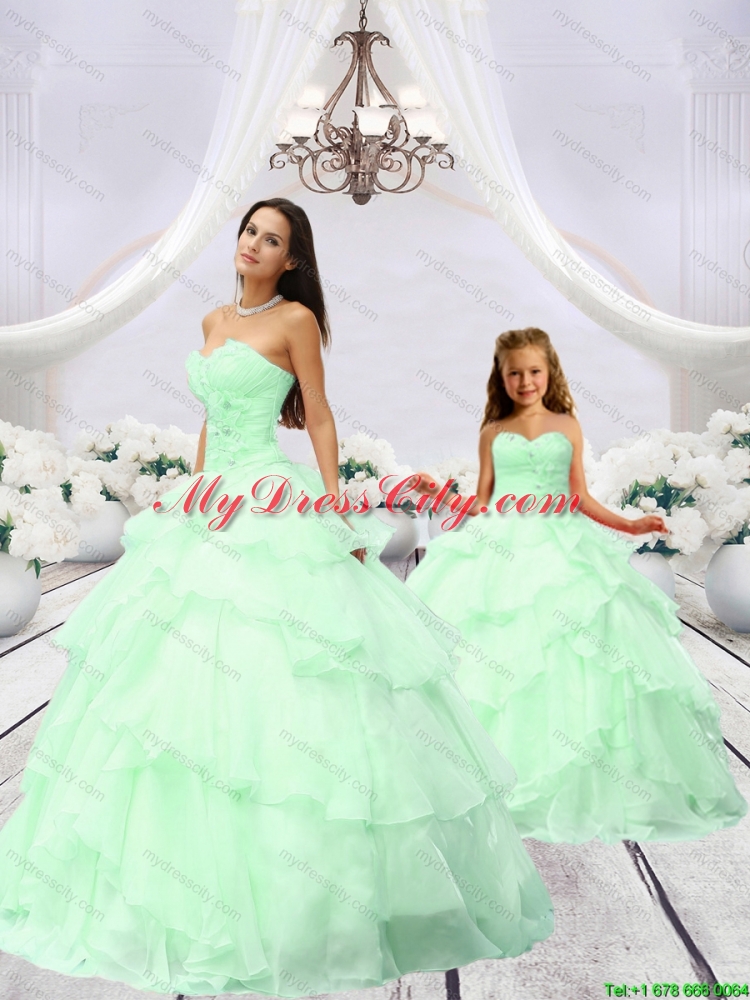 Exclusive Beading and Ruching Princesita Dress in Green for 2015