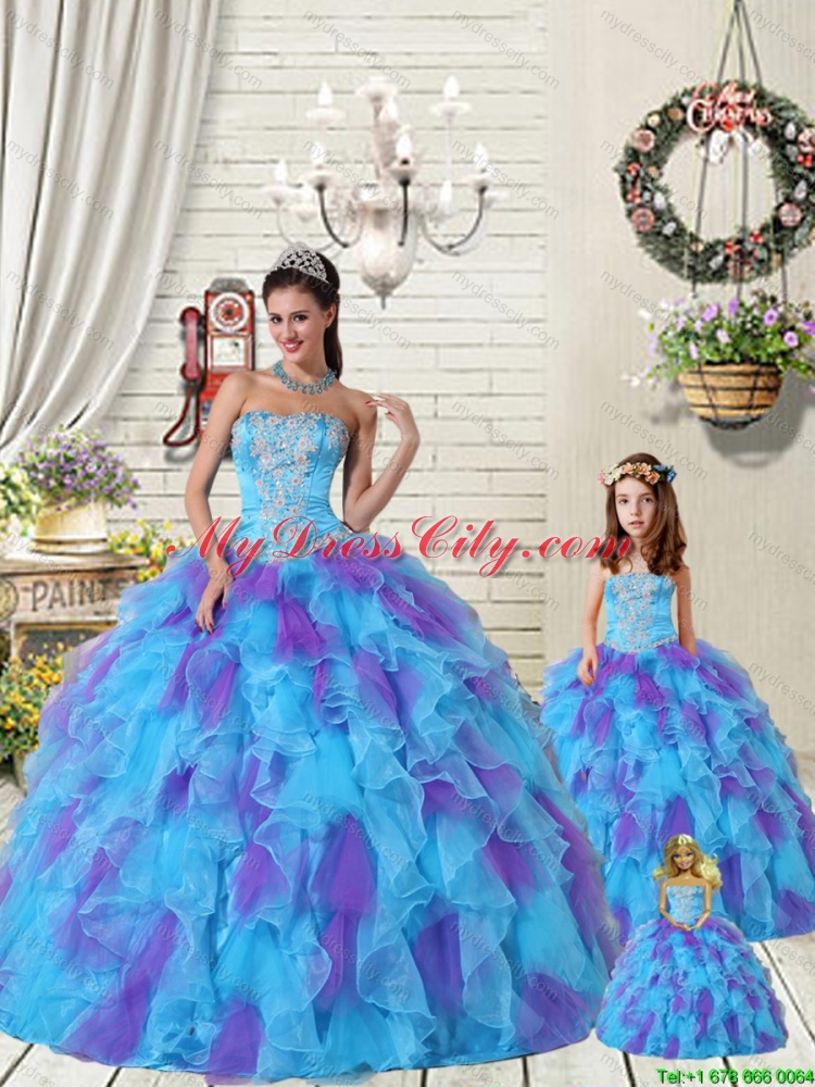 Organza Appliques Princesita Dress with Beading and Ruffels