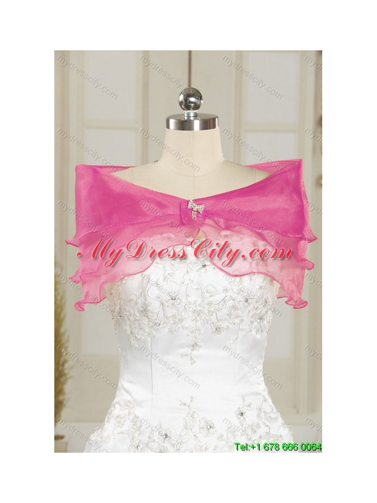 2015 Pretty Straps Hot Pink Princesita Dresses with Beading