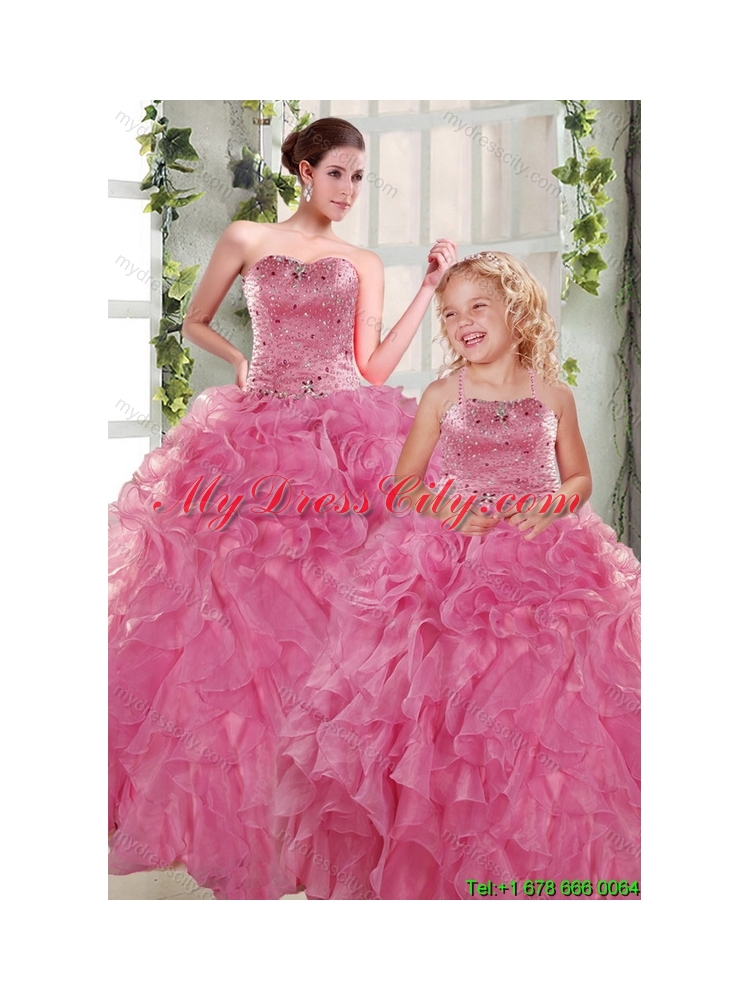 Perfect Beading and Ruffles Ball Gown 2015 Princesita Dress