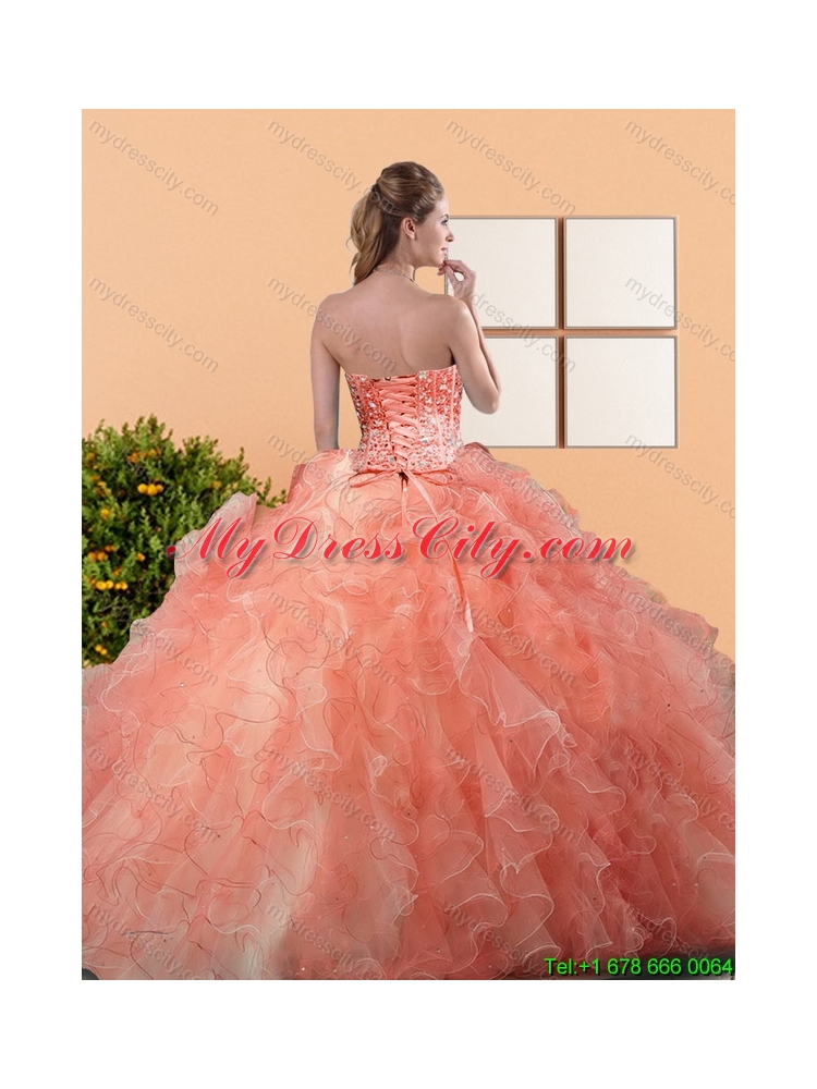 2015 Dynamic Quinceanera Dresses with Beading and Ruffles