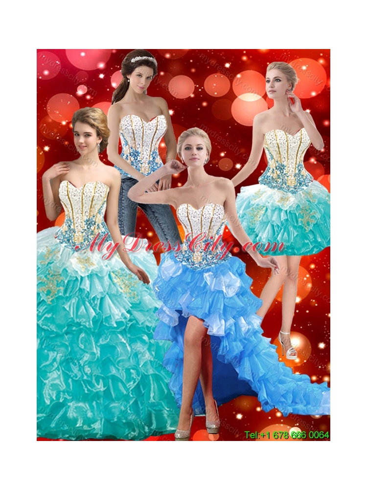 Discount Sweetheart Detachable Quinceanera Dresses with Beading and Ruffles