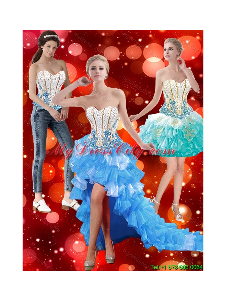 Discount Sweetheart Detachable Quinceanera Dresses with Beading and Ruffles