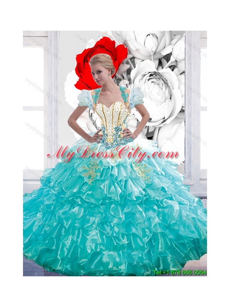 Discount Sweetheart Detachable Quinceanera Dresses with Beading and Ruffles