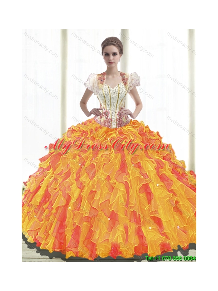 Romantic Ball Gown Sweetheart Pretty Quinceanera Dresses with Ruffles