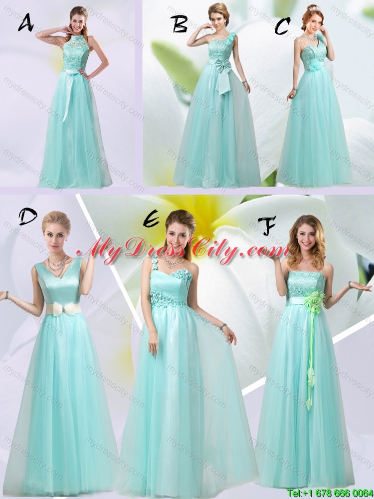 Pretty One Shoulder Floor Length Bridesmaid Dresses with Appliques