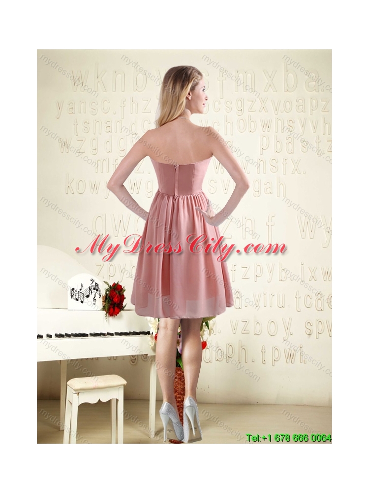 Fitted Sweetheart Empire Chiffon Perfect Dama Dresses with Ruching