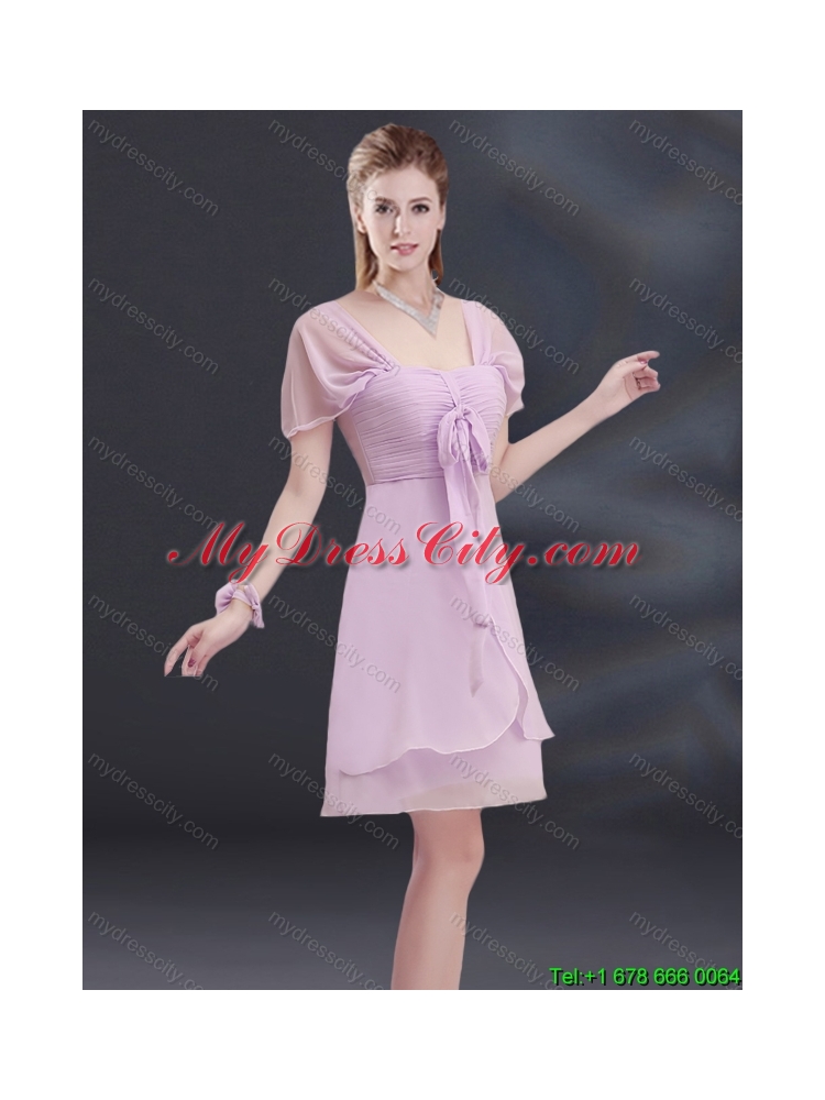 2015 Summer Luxurious Dama Dress with Ruching