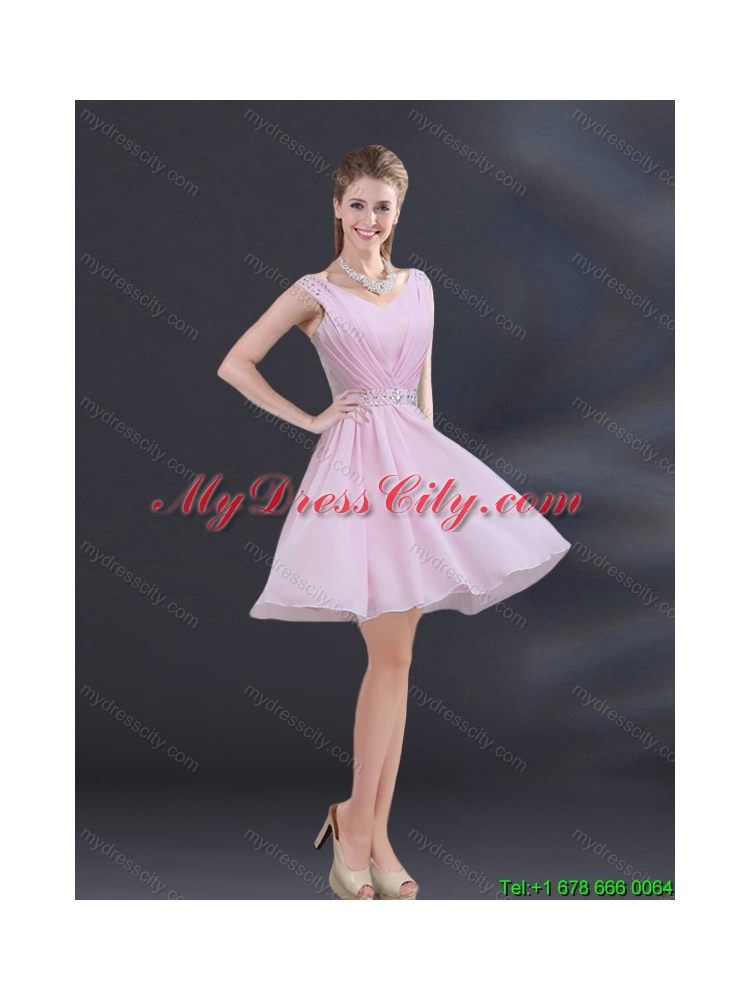 2015 Summer Luxurious Dama Dress with Ruching