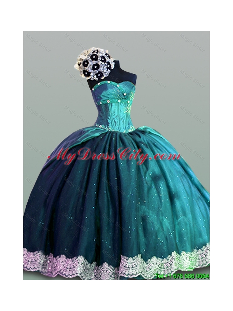 2015 Perfect Sweetheart Quinceanera Dresses with Lace