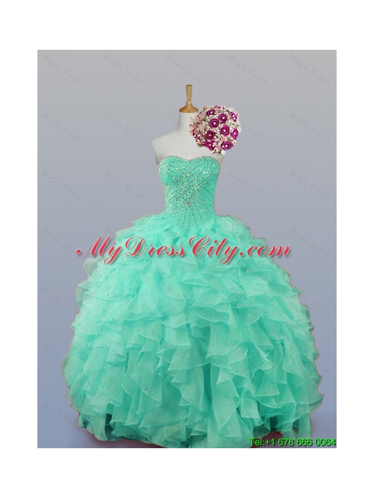 Classical Sweetheart Quinceanera Dresses with Beading and Ruffles