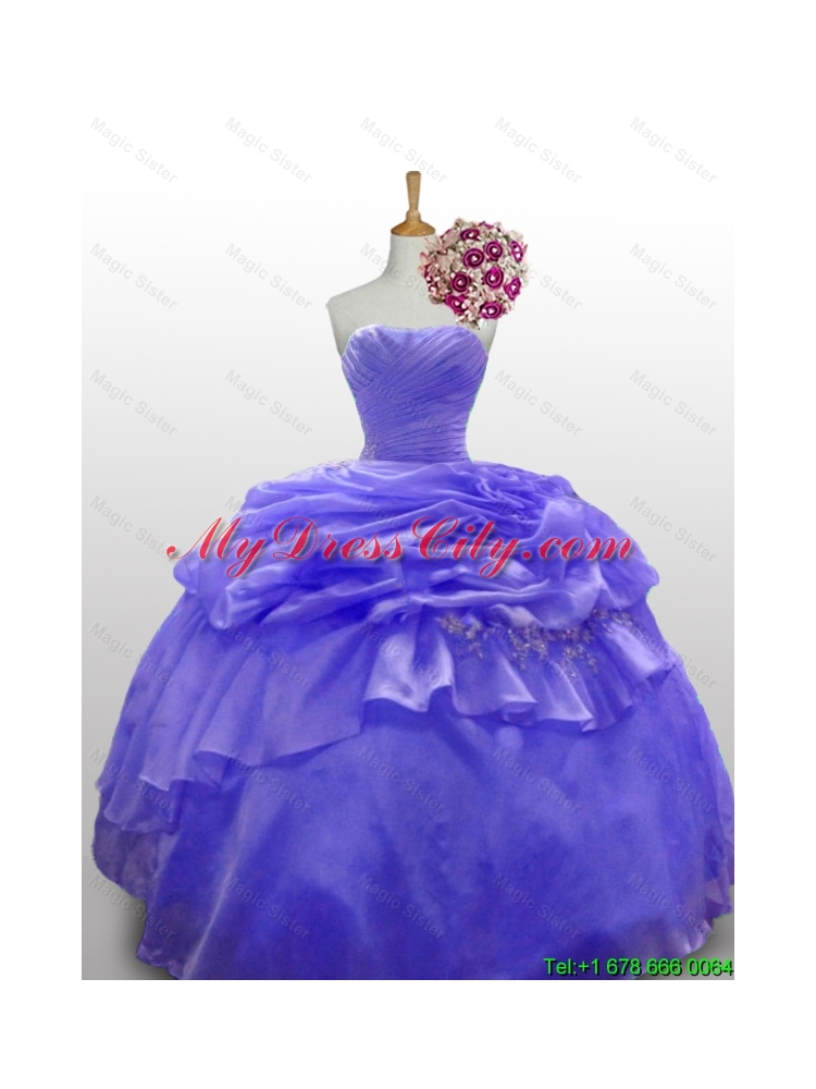 Cute Beaded and Paillette Quinceanera Dresses with Ruffled Layers for 2015