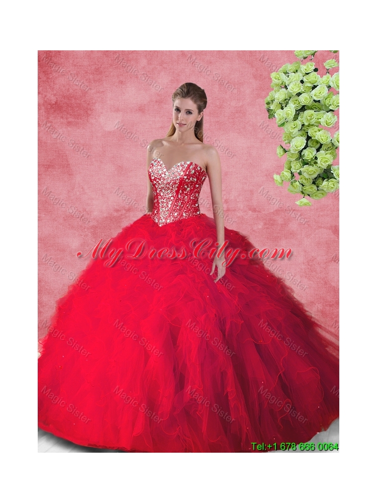 Fashionable Ball Gown Quinceanera Dresses with Beading and Ruffles