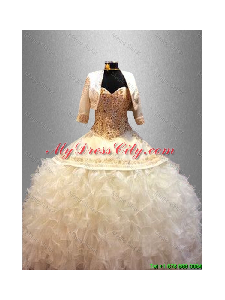 Popular Sweetheart Quinceanera Dresses with Beading and Ruffles