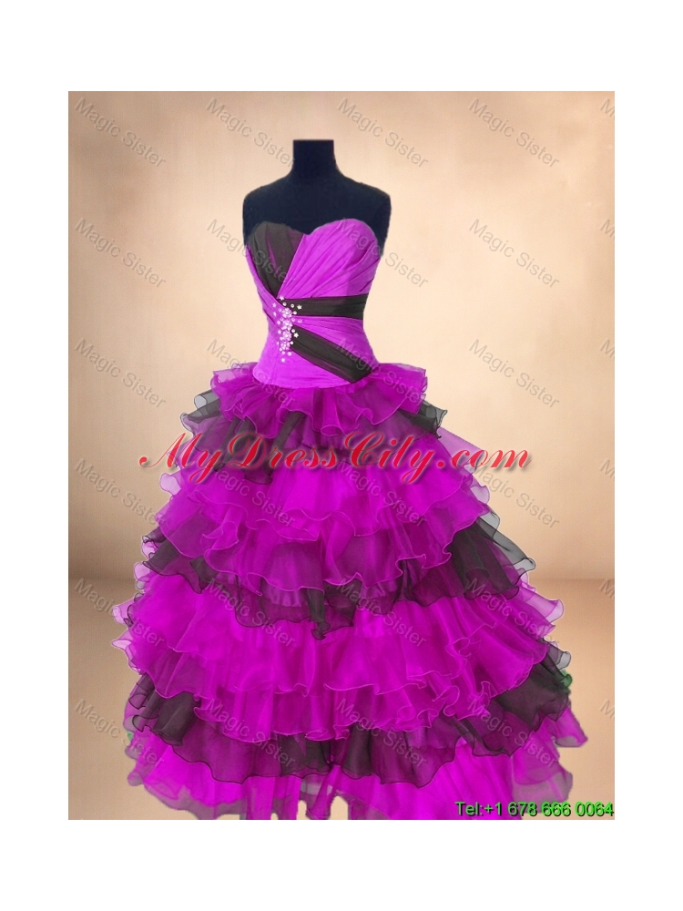 Perfect Ball Gown Floor Length Quinceanera Gowns in Multi Color