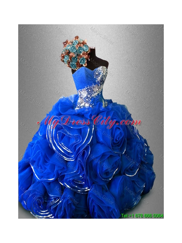 Custom Made  Rolling Flowers Sweet 16 Dresses with Beading