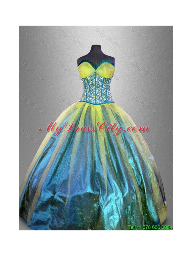 Elegant Sweetheart Multi Color Quinceanera Dresses with Beading