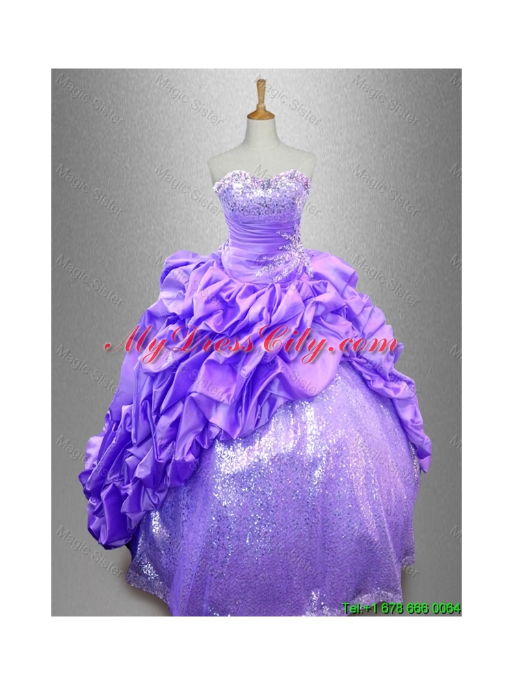 Popular Strapless 2016 Quinceanera Dresses with Sequins