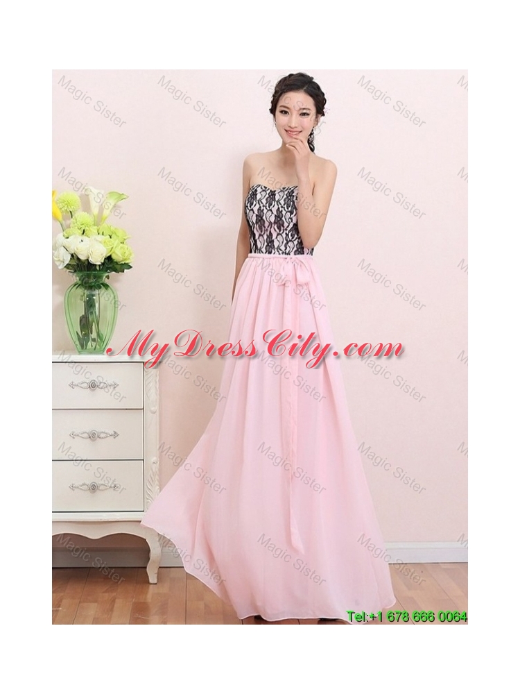 2016 Elegant Empire Sweetheart Laced Prom Dresses with Belt