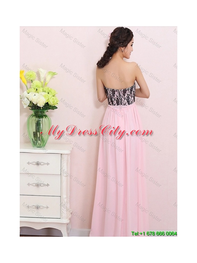 2016 Elegant Empire Sweetheart Laced Prom Dresses with Belt