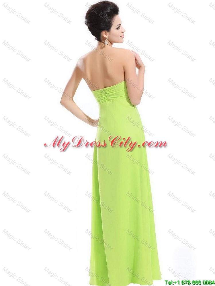 New Arrivals Strapless Beaded Prom Dresses in Spring Green