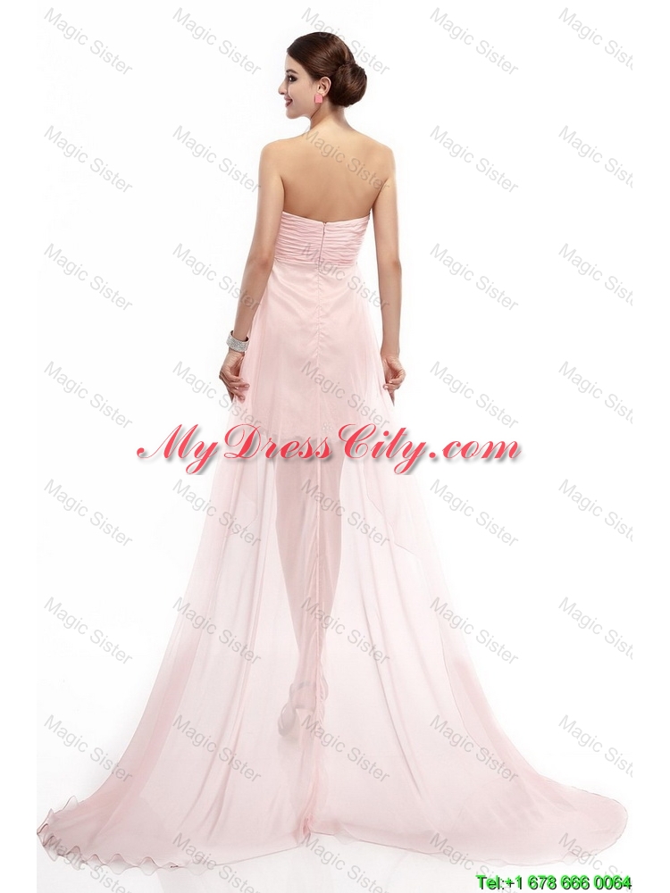 Best Selling Sweetheart Beaded Prom Gowns with High Low