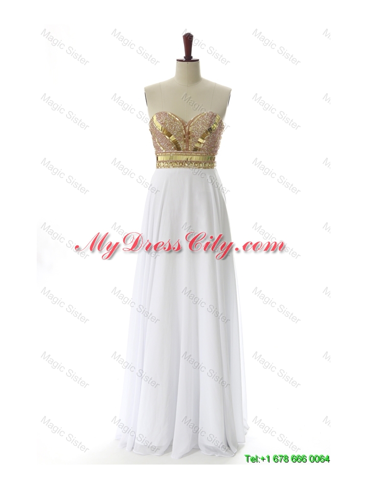 Empire Sweetheart Custom Made Prom Dresses with Beading and Sequins