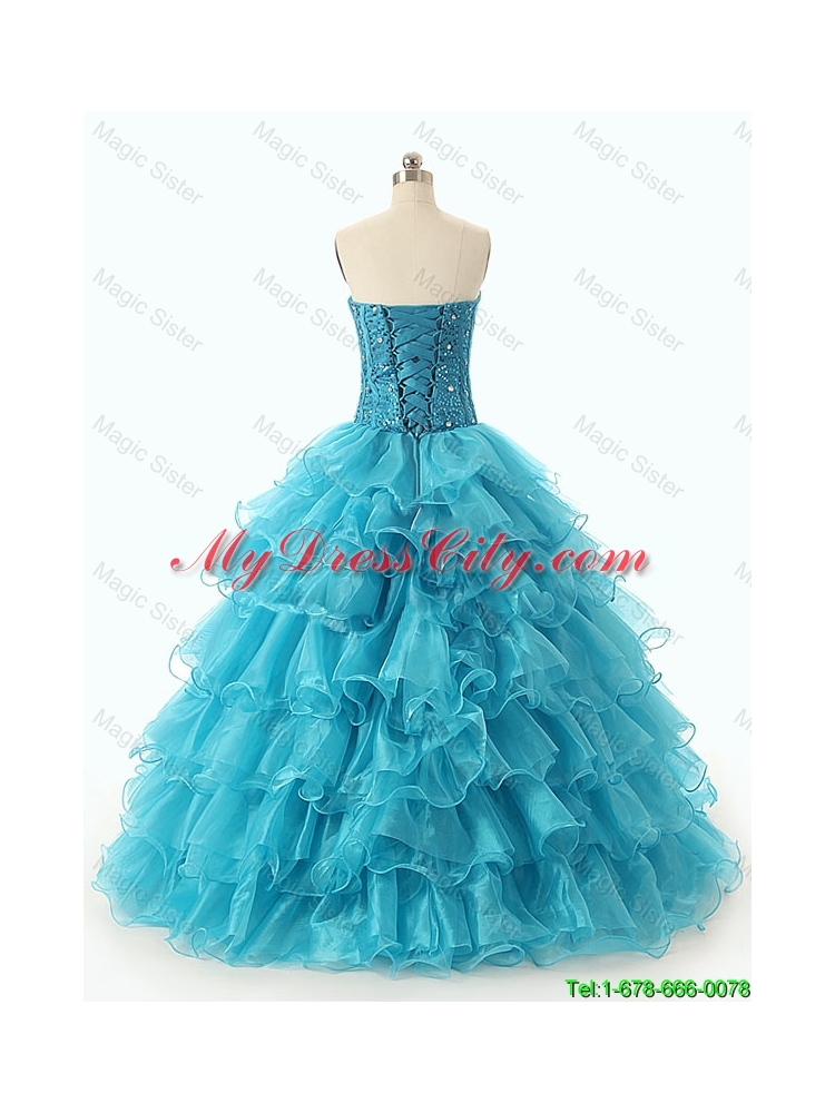 Custom Made 2016 Ball Gown Sweet 16 Dresses with Ruffled Layers