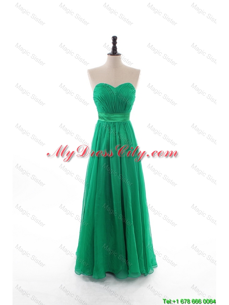 2016 Spring Empire Sweetheart Prom Dresses with Belt