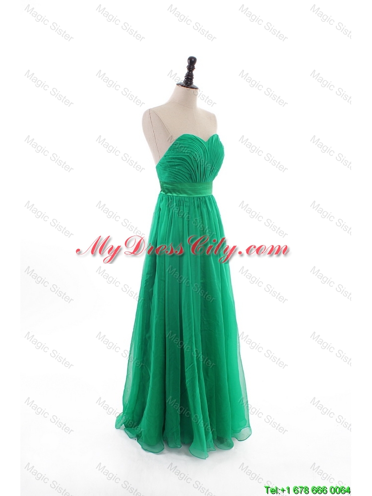 2016 Spring Empire Sweetheart Prom Dresses with Belt