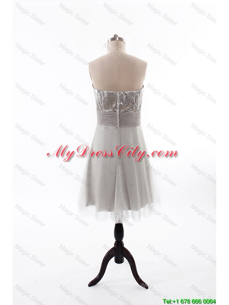 Custom Made 2016 Summer Short Prom Dress with Sequins and Belt