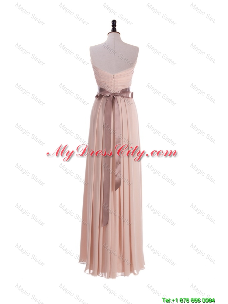 Custom Made Empire Sweetheart Ruching Prom Dresses with Belt