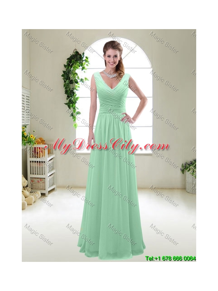 Classical Apple Green One Shoulder Bridesmaid Dresses with Zipper up