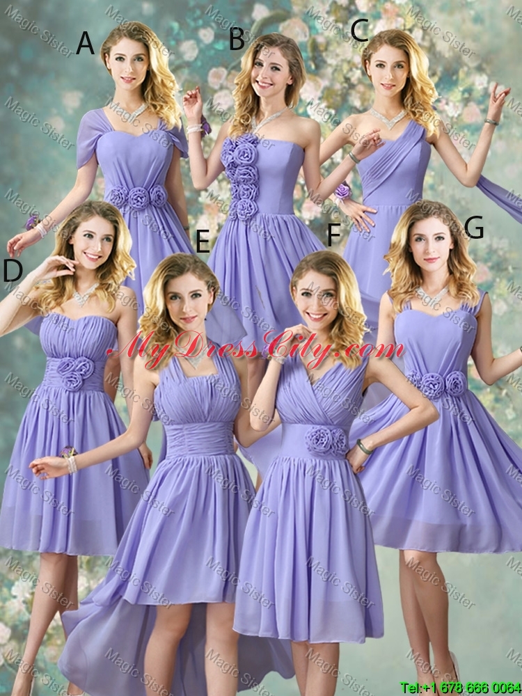 Fashionable Hand Made Flowers Bridesmaid Dresses with A Line