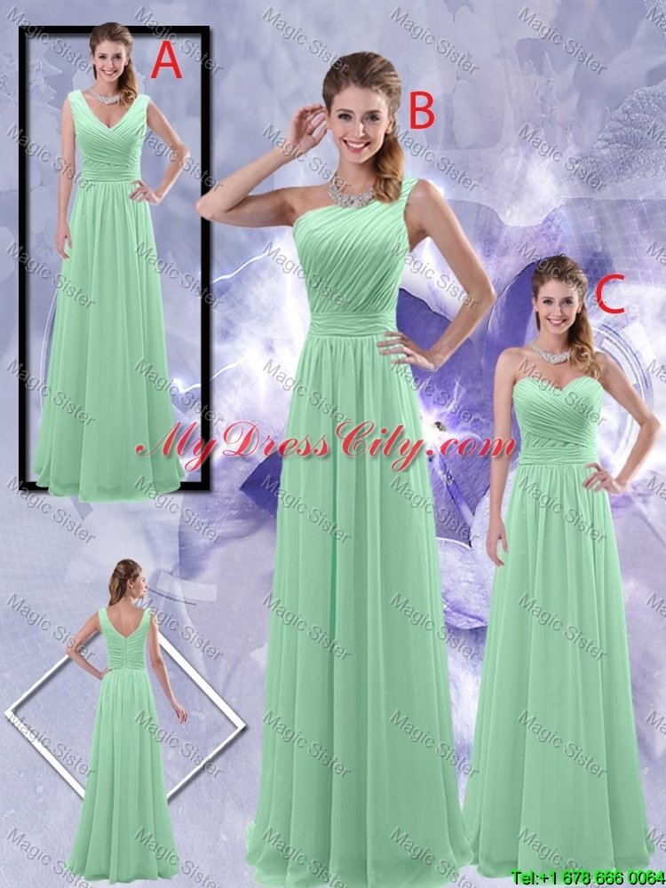 New Style 2016 Zipper up Bridesmaid Dresses with V Neck