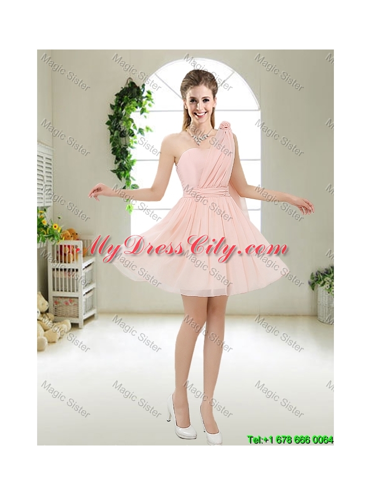 Beautiful Hand Made Flowers Prom Dresses with Mini Length