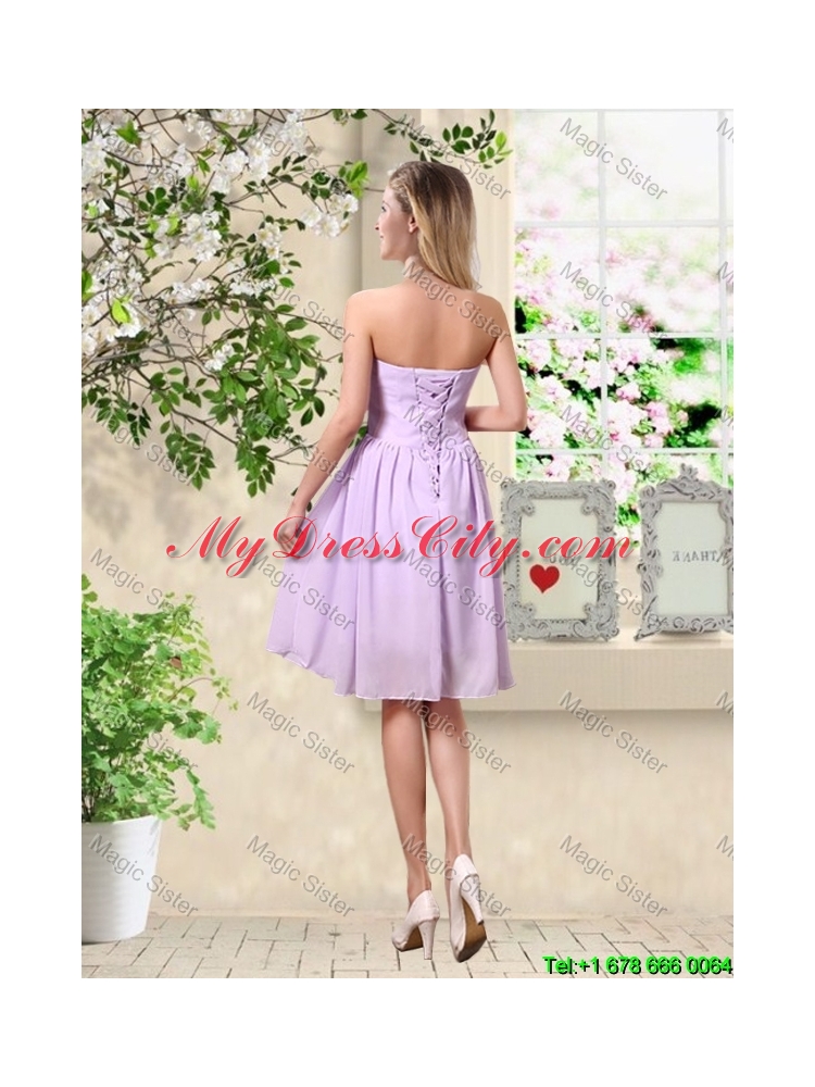 Classical A Line Appliques Prom Dresses in Lavender