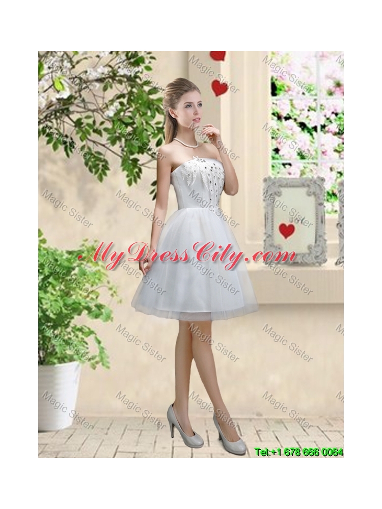 Discount One Shoulder Appliques Prom Dresses in White