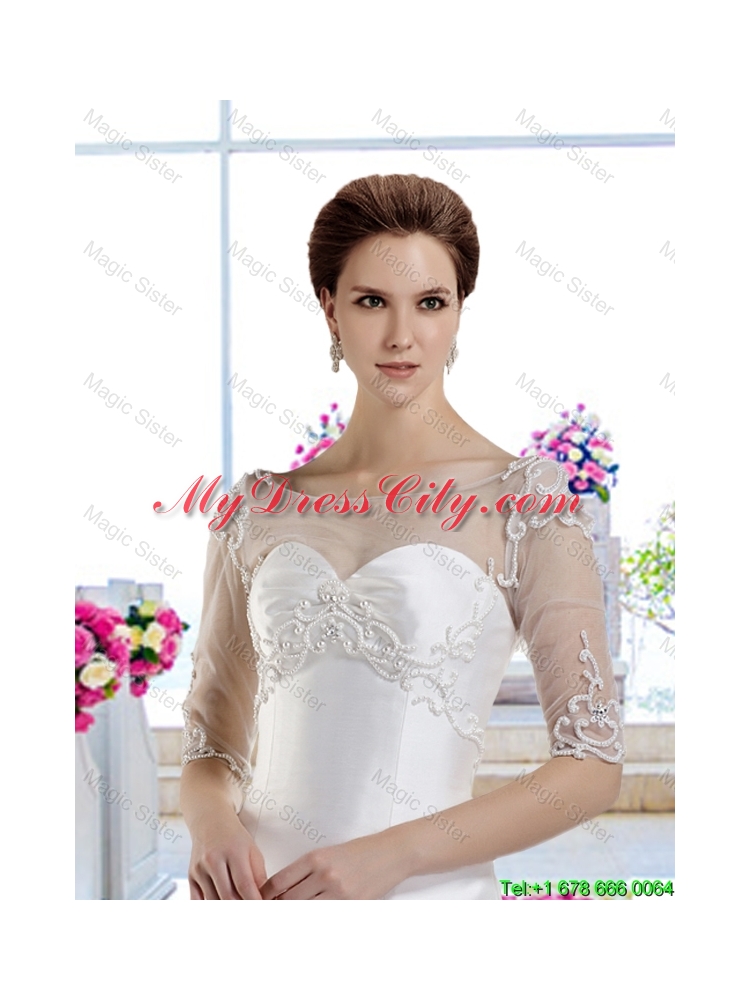 Discount A Line Court Train Wedding Dresses with Beading