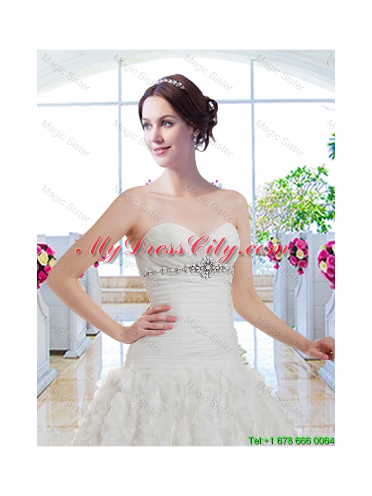 Best Selling Sweetheart Beaded Wedding Gowns for Garden