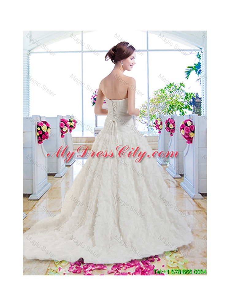 Best Selling Sweetheart Beaded Wedding Gowns for Garden