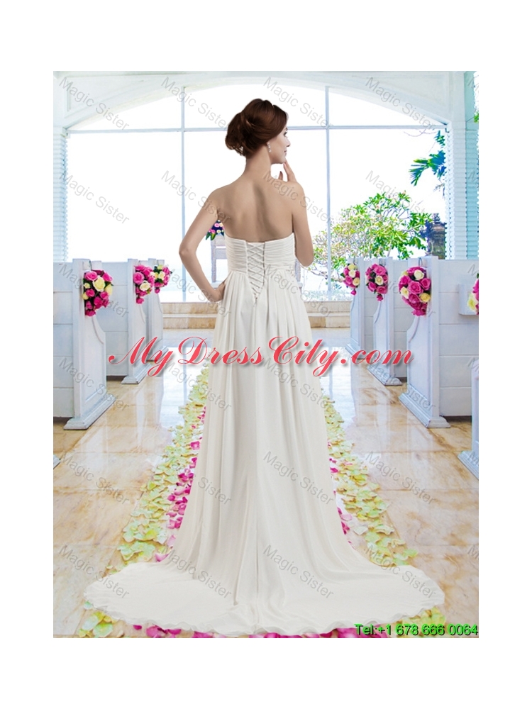 New Arrivals Empire Strapless Wedding Gowns with A Line