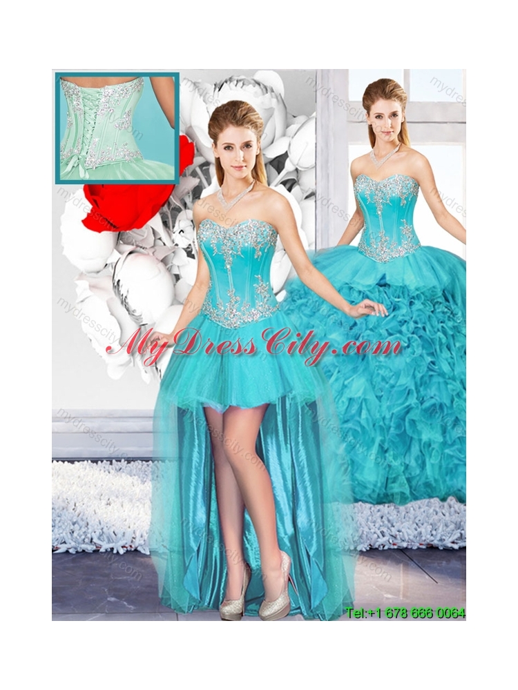 2016 Spring Best Selling Sweetheart Detachable Quinceanera Gowns with Beading